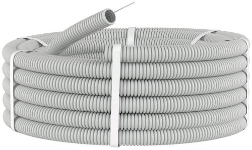 Гофра ПВХ DKC Octopus Д=50 тяжелая с протяжкой серый (15м) картинка